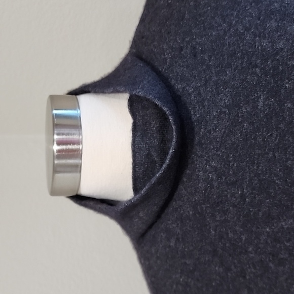 Prada Italian Cashmere Blend Sweater Gray Charcoal Funnel Neck Sweater - Picture 2 of 7